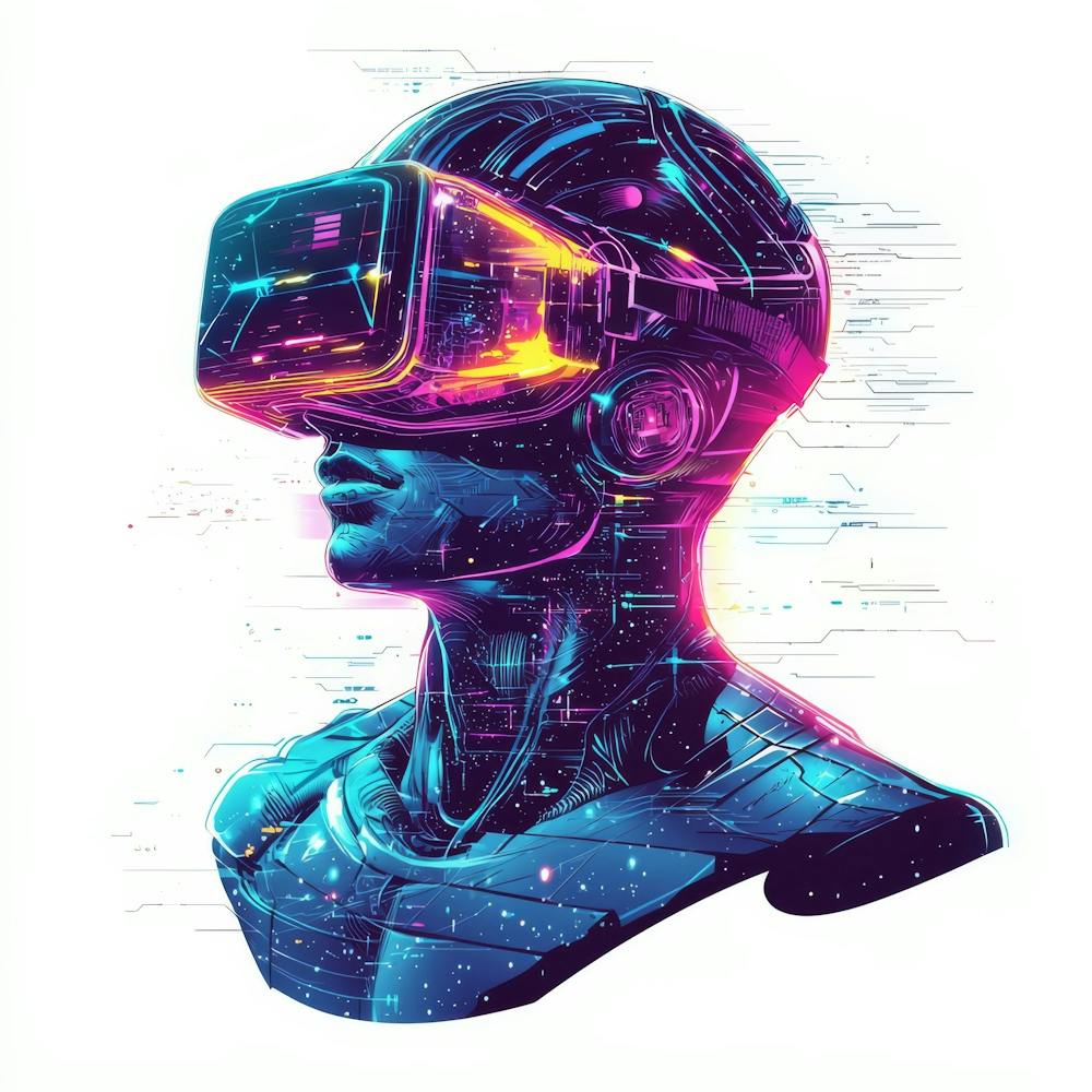 Vr Headset.Generated AI. Wall 10