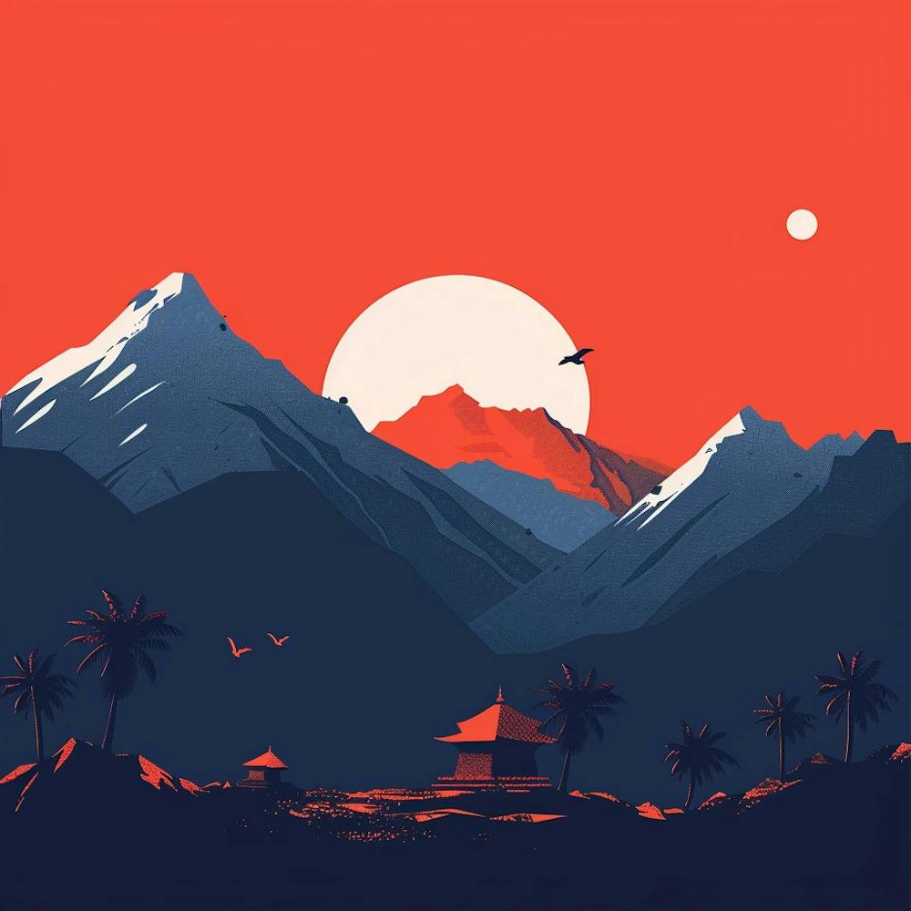 Sunset In The Mountains 4