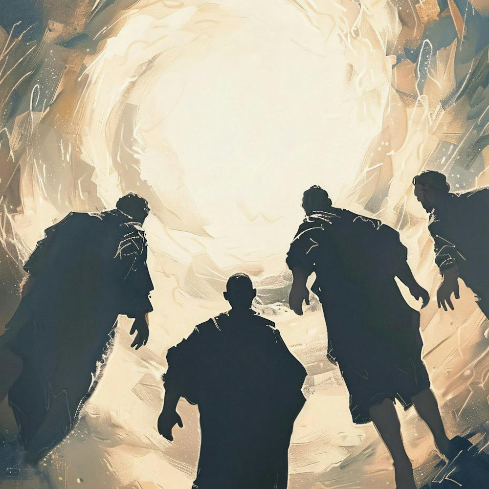 Depiction Of The Transfiguration With Glowing Light 3d Render