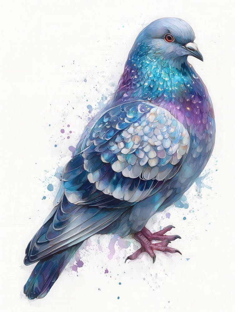 Aihrgdesign Isolated Watercolor Painting Of Birds Pigeon With A44a2940 3828 4830 8a4e 78e2c2e71d58 1