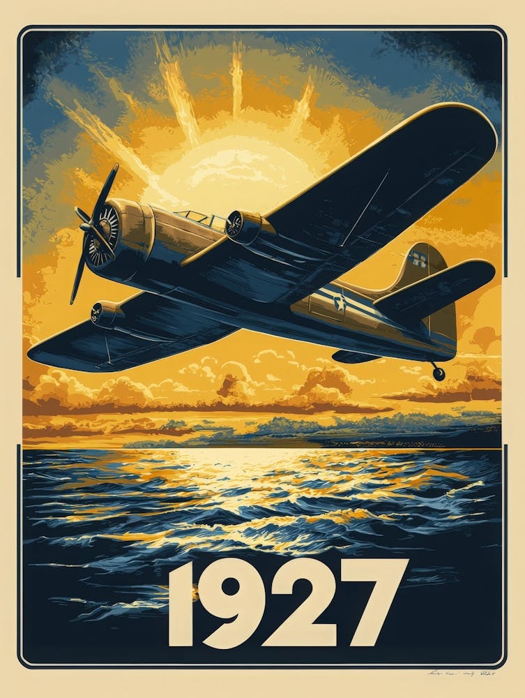 Aihrgdesign A Vintage Aviation Poster Celebrating Charles Lin 5f018930 0eec 422e B538 F7cbf44f4223 1