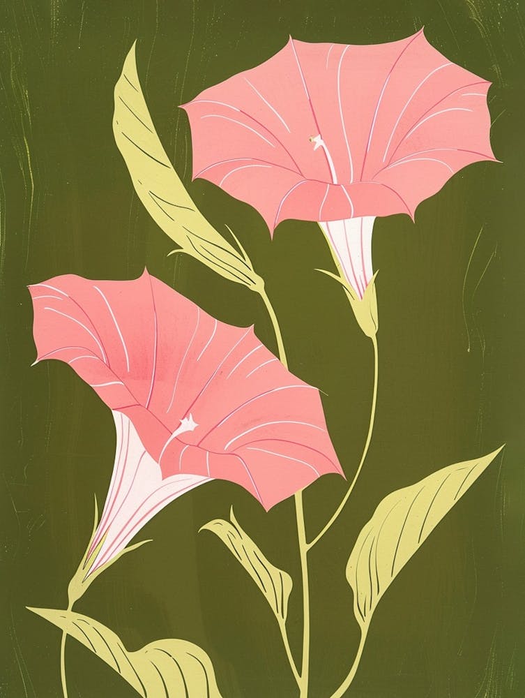 Pink & Green Morning Glory 4