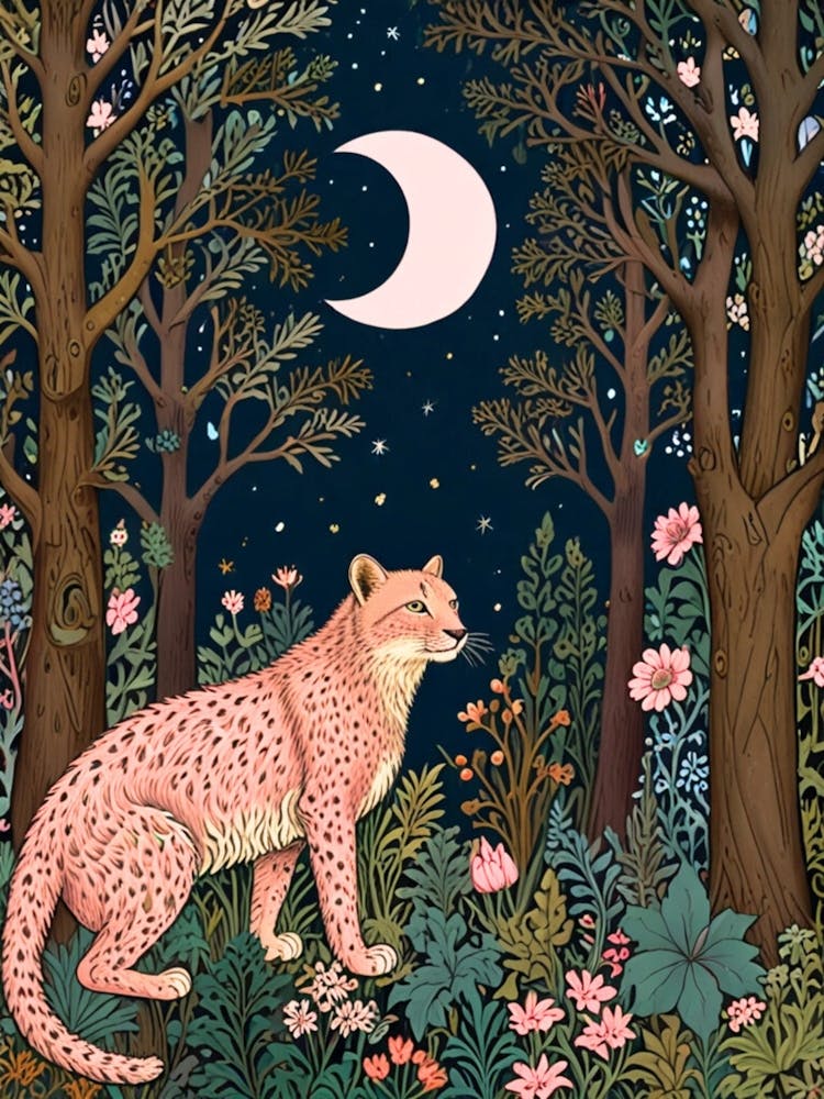 William Morris Cheetah In The Forest 2