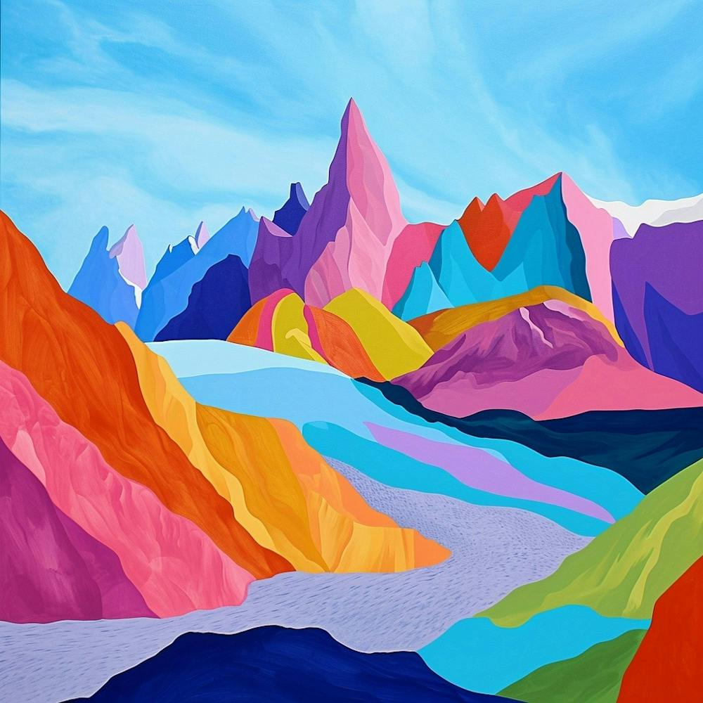 Colourful Abstract Los Glaciares National Park Argentina 5
