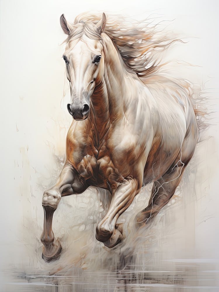 A Horse Painting In The Style Of Glazing 4