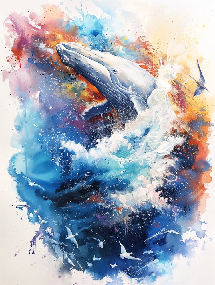 Arctic Whales Bathing