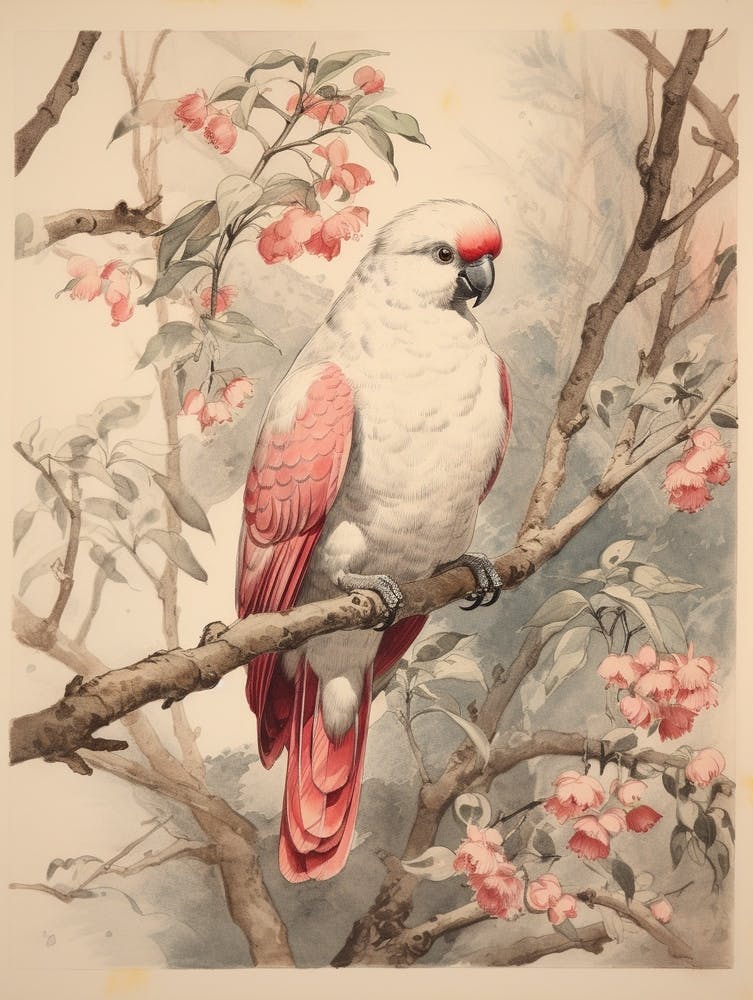 Storybook Animal Watercolour Cockatoo 2