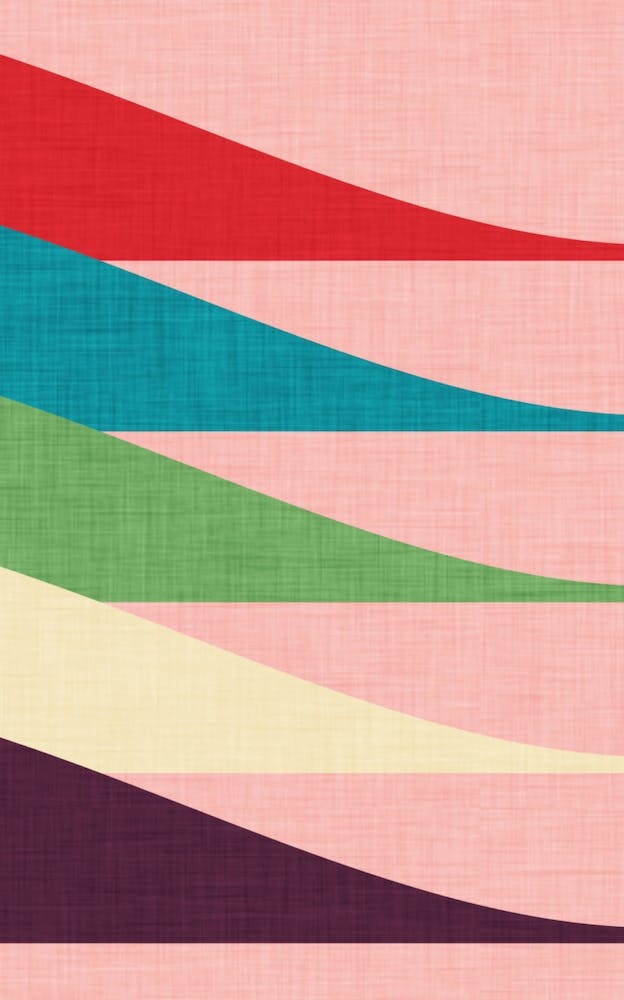 Mid Mod Waves Pink