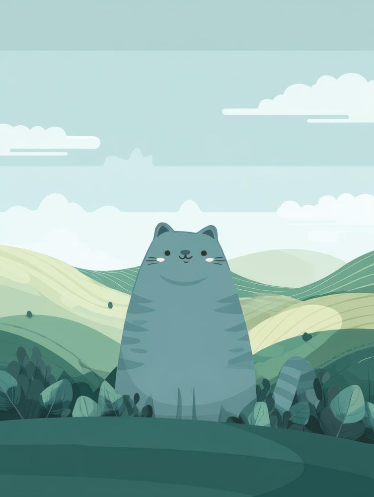 Cat In The Field 1