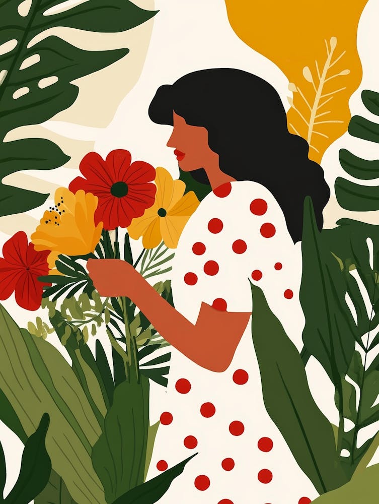 Girl With Flowers 20