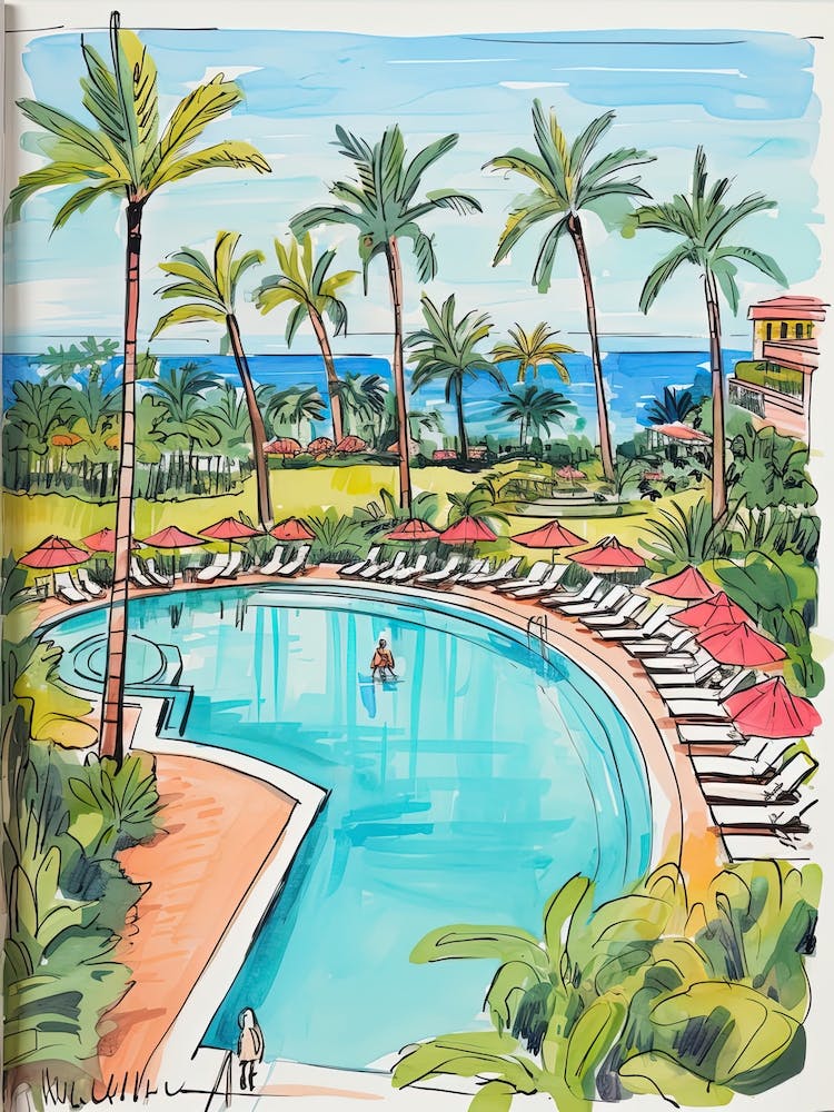The Ritz Carlton, Kapalua   Maui, Hawaii   Resort Storybook Illustration 2