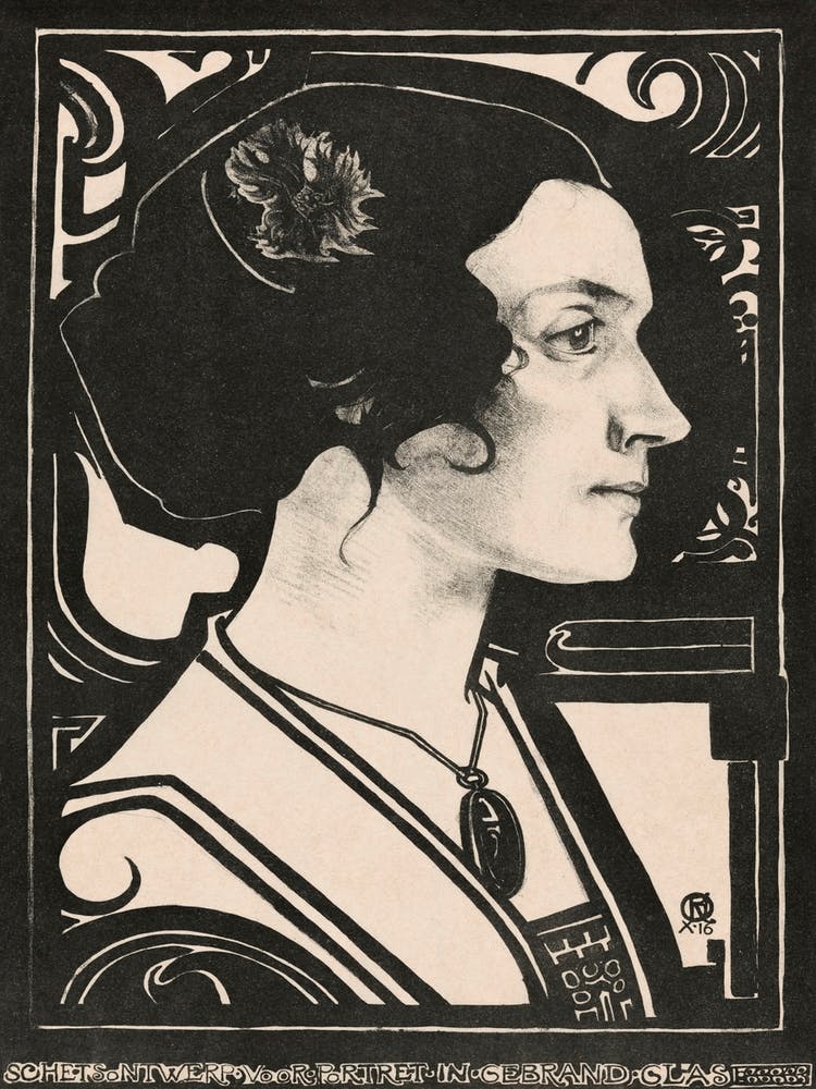 Portrait Of An Unknown Woman (1916), Richard Roland Holst