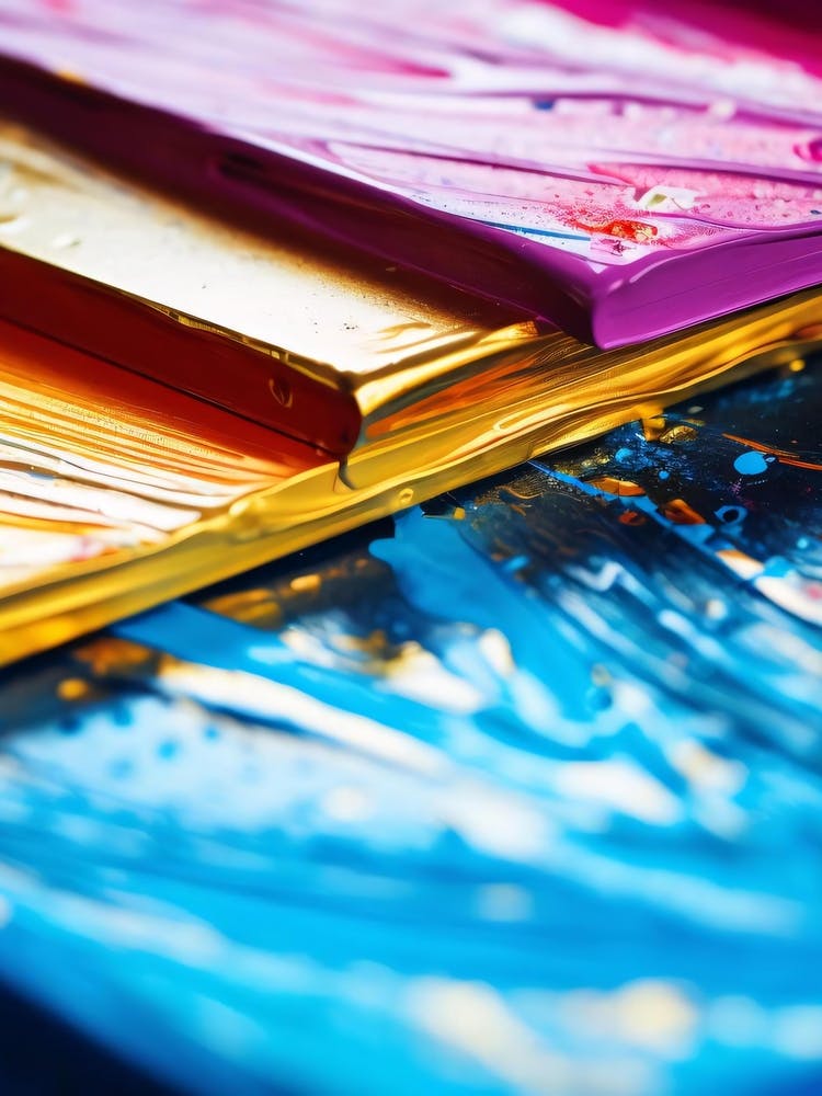 Bunte Tinte auf Papier
