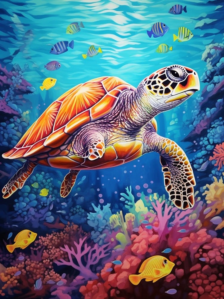 Pop Art Sea Turtle 1