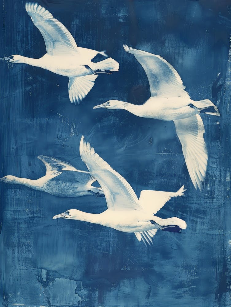 Swans In Flight 1