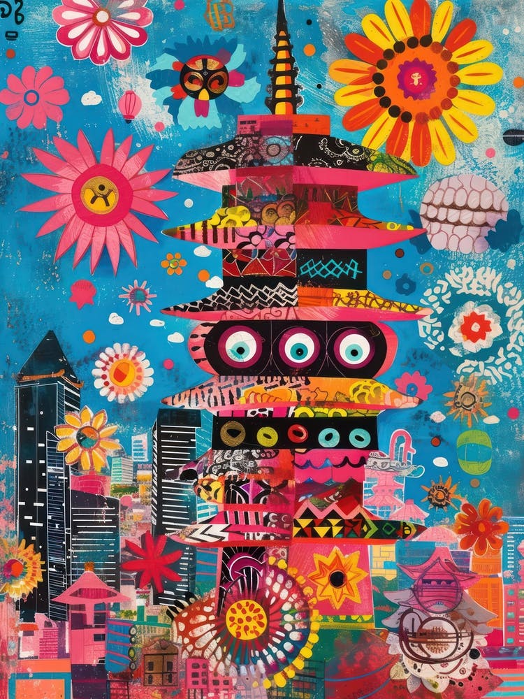 Singapore   Retro Collage Style 2