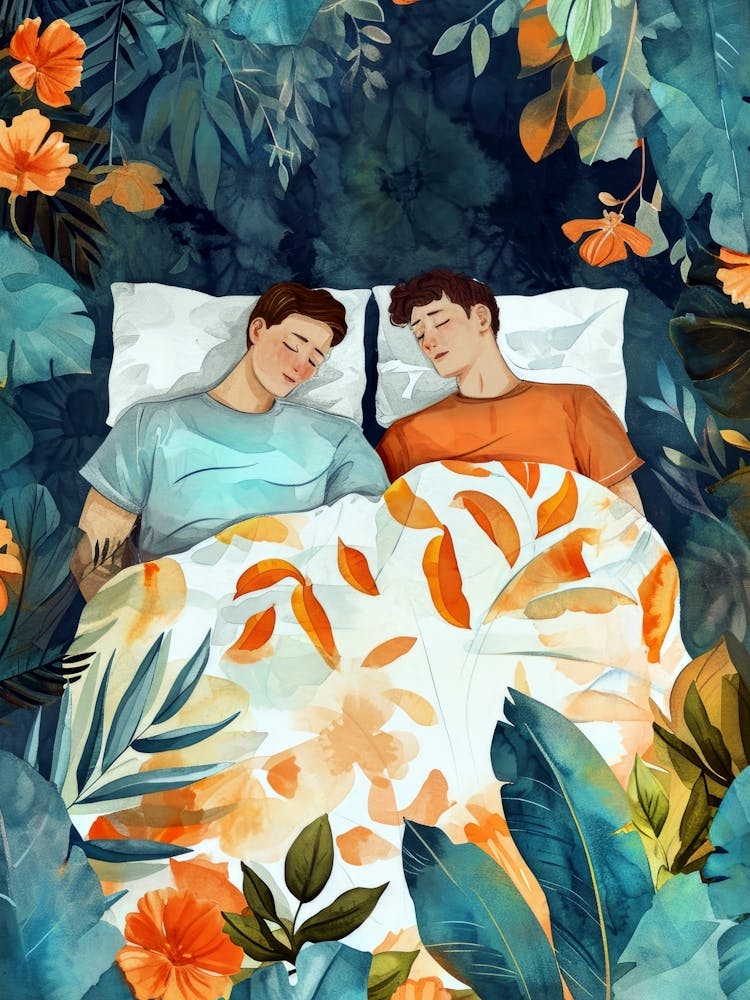 Two Lovers In Bed 1