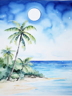 Watercolour Of Seven Mile Beach   Grand Cayman Cayman Islands 0
