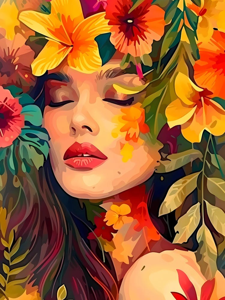 Flower Girl Painting 1