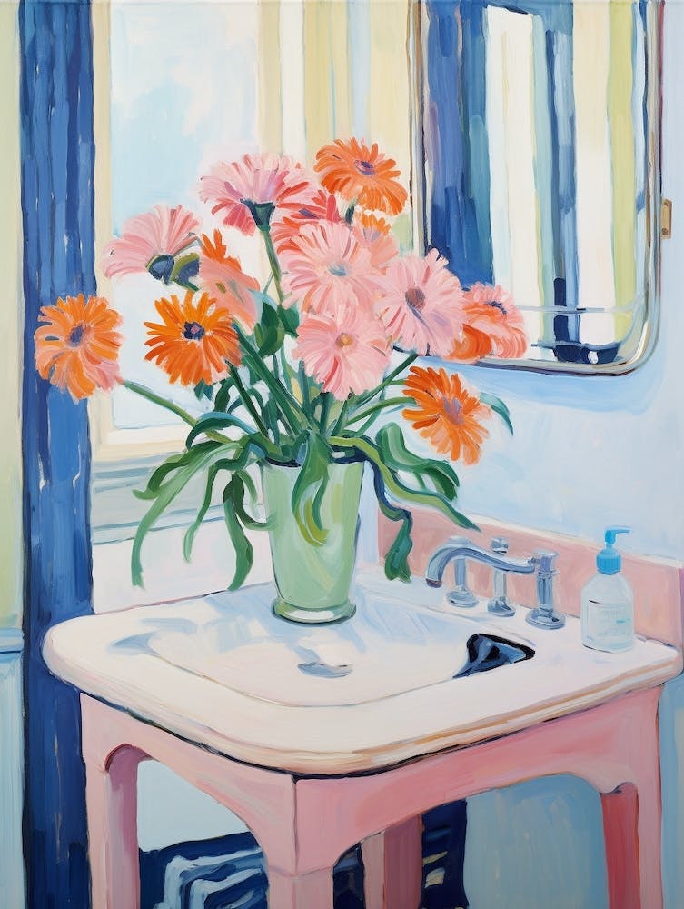 A Vase With Gerbera, Flower Bouquet 4