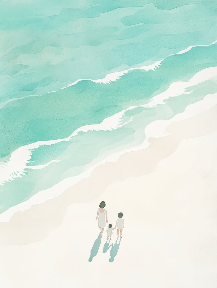 Family On The Beach