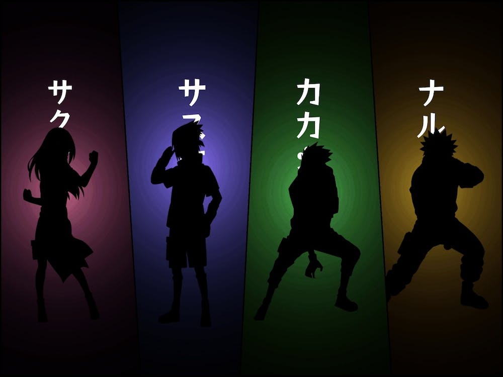 Silhouettes Of Anime Characters