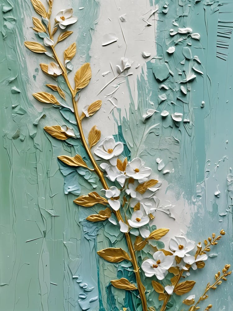 Gold- und Weiß-Blumen Nr. 1