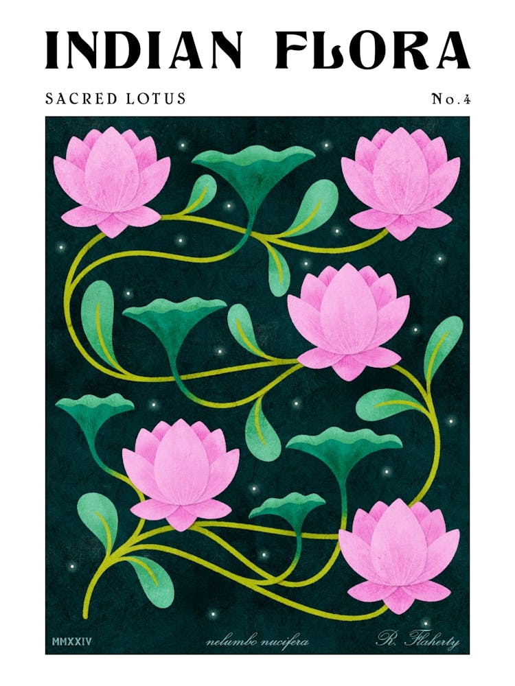 Indian Florals Sacred Lotus