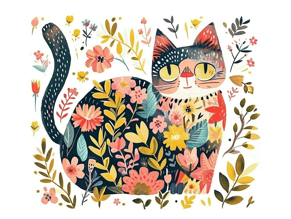 Little Floral Cat 1