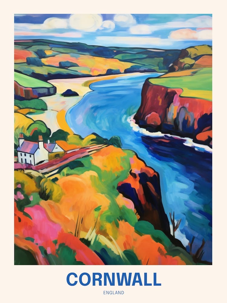 Cornwall England 2 Uk Travel Poster