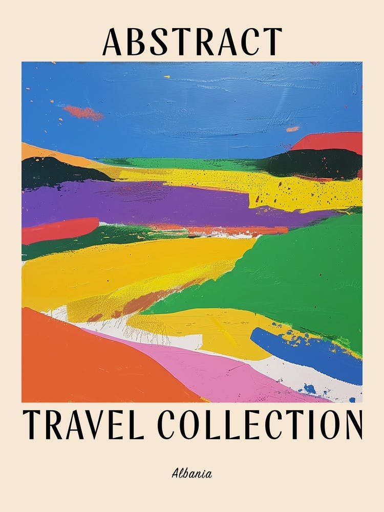 Abstract Travel Collection Poster Albania 1