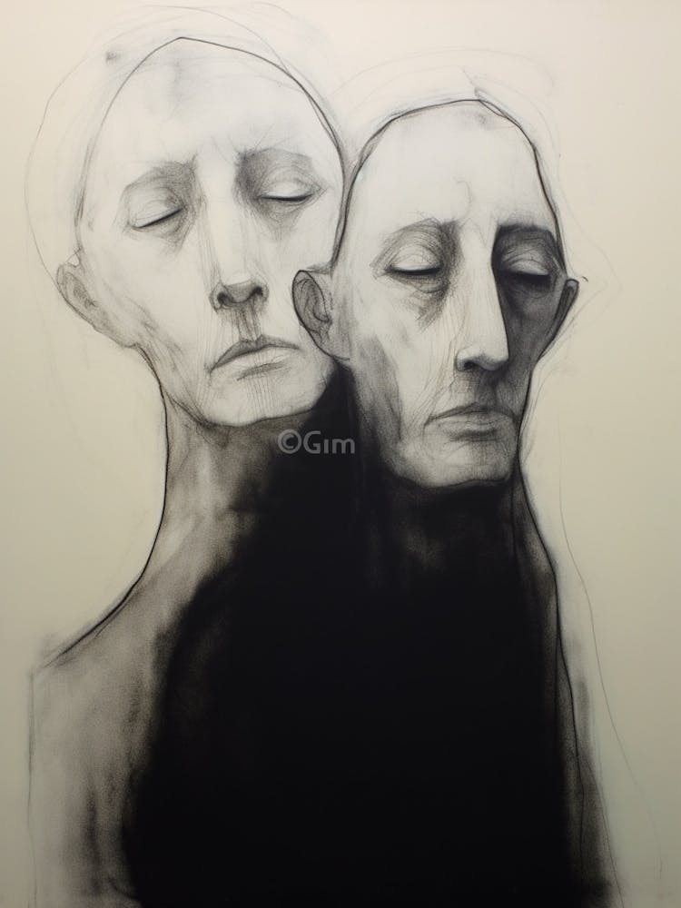 Peaceful Line Sketches Of Abstract Faces 3