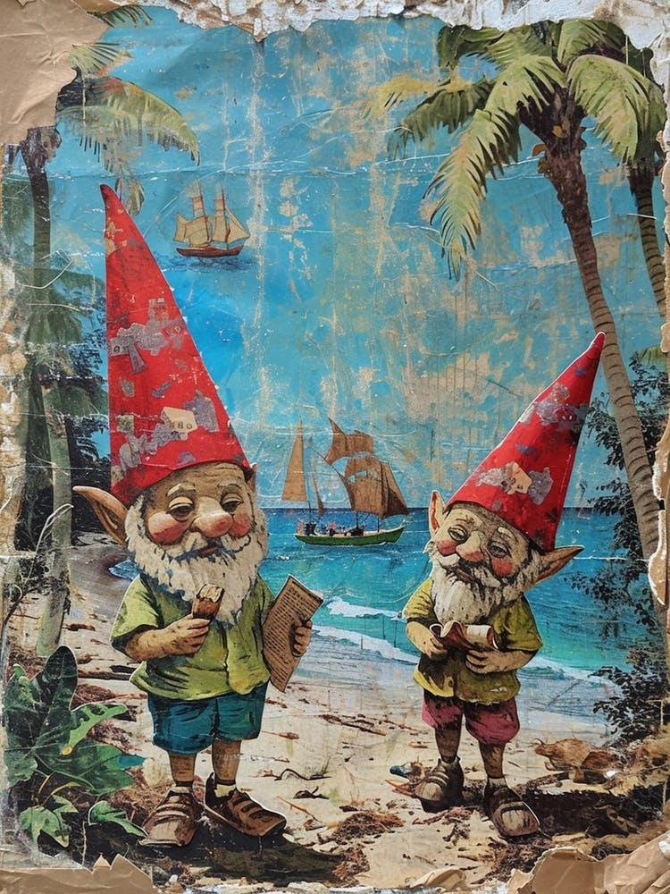 Retro Gnomes Collage 1