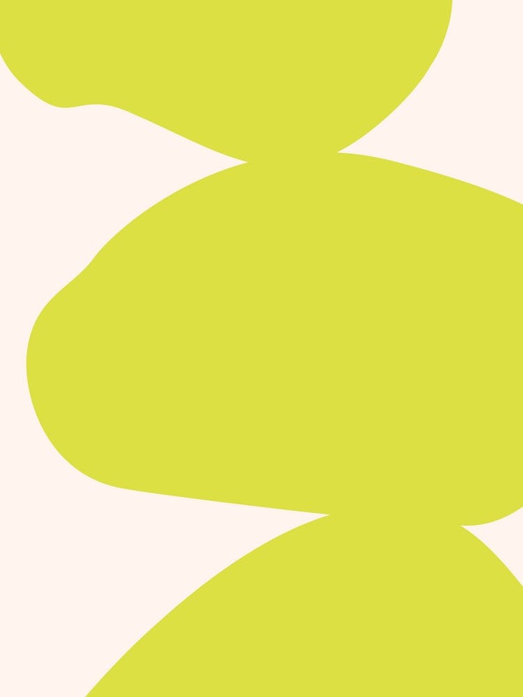 Abstract Bauhaus Shapes 2 Lime