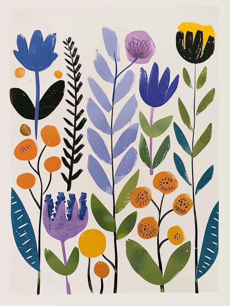 Painted Florals Lavender 2