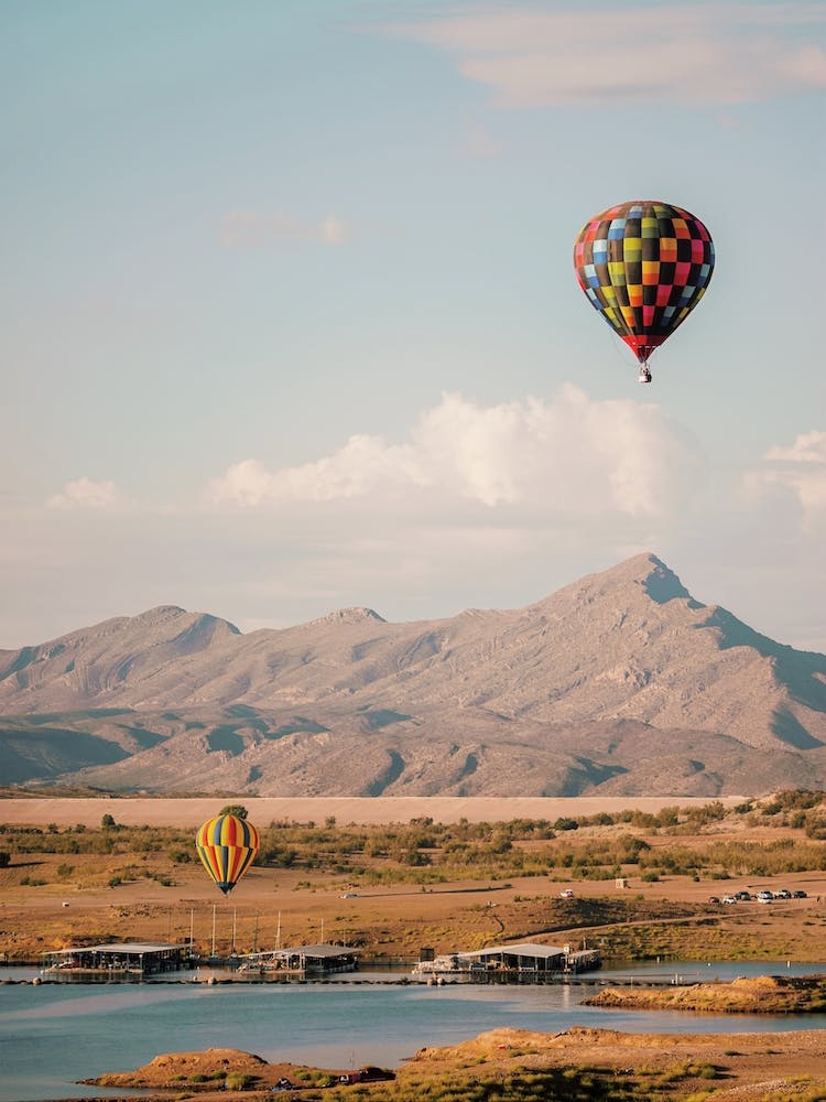 Hot Air Balloon In Sky