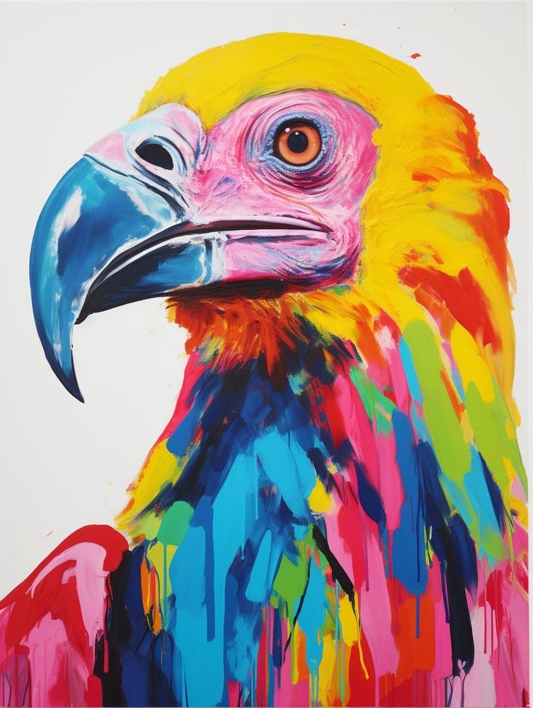 Buntes Vogel Gemälde Geier