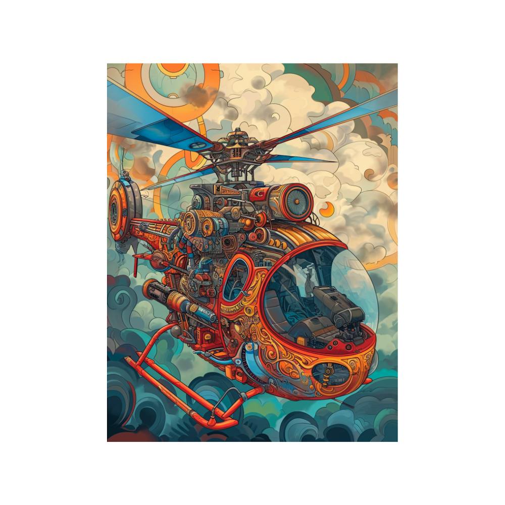 Steampunk Retro Helicopter 1