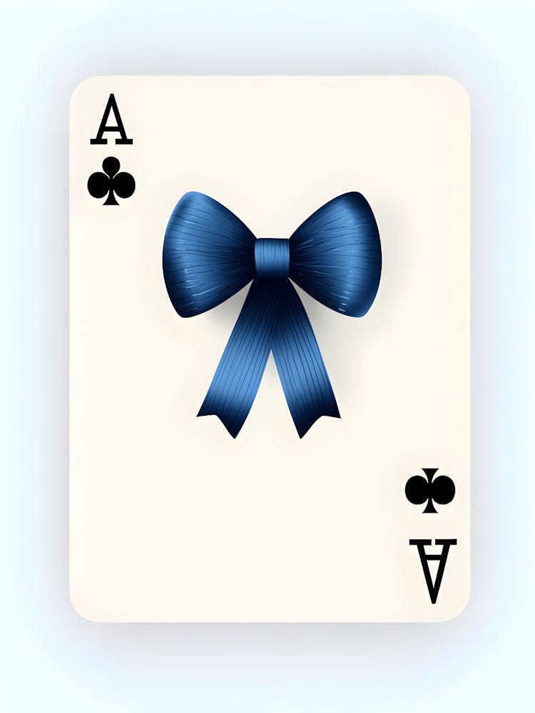 Aces With Blue Bow