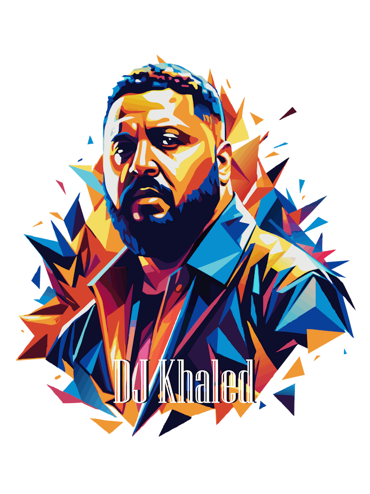 Dj Khaled 02 Portrait Music Icon Style WPAP Pop Art