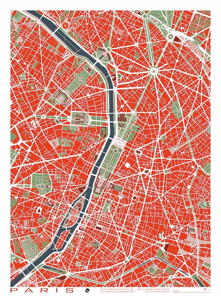 Paris Classic Map