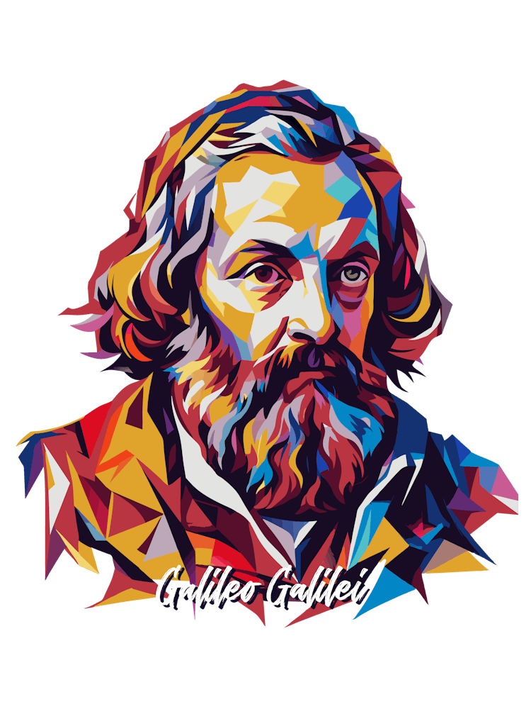 Galileo Galilei 03 Portrait WPAP Pop Art