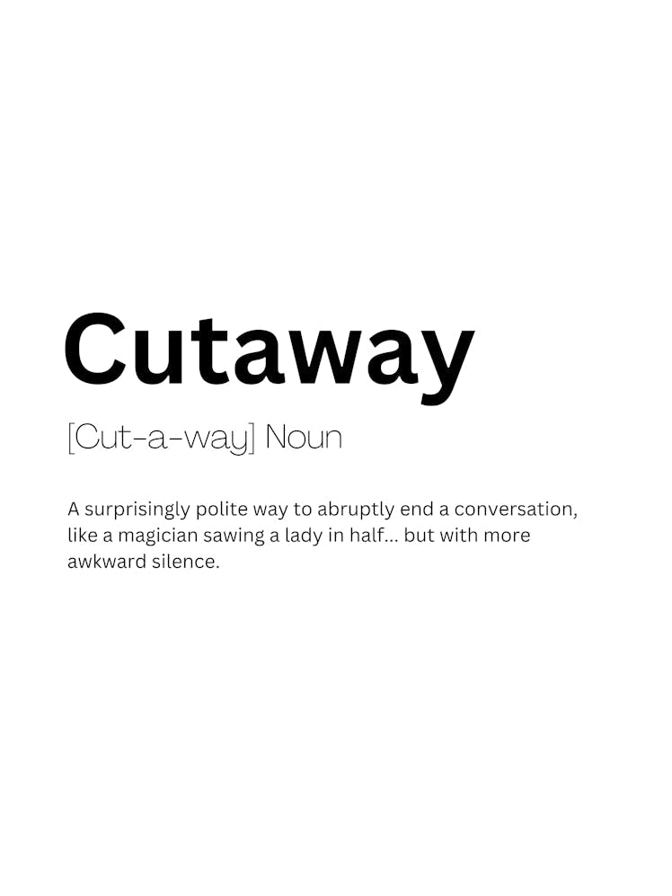 Cutaway Definition Meaning