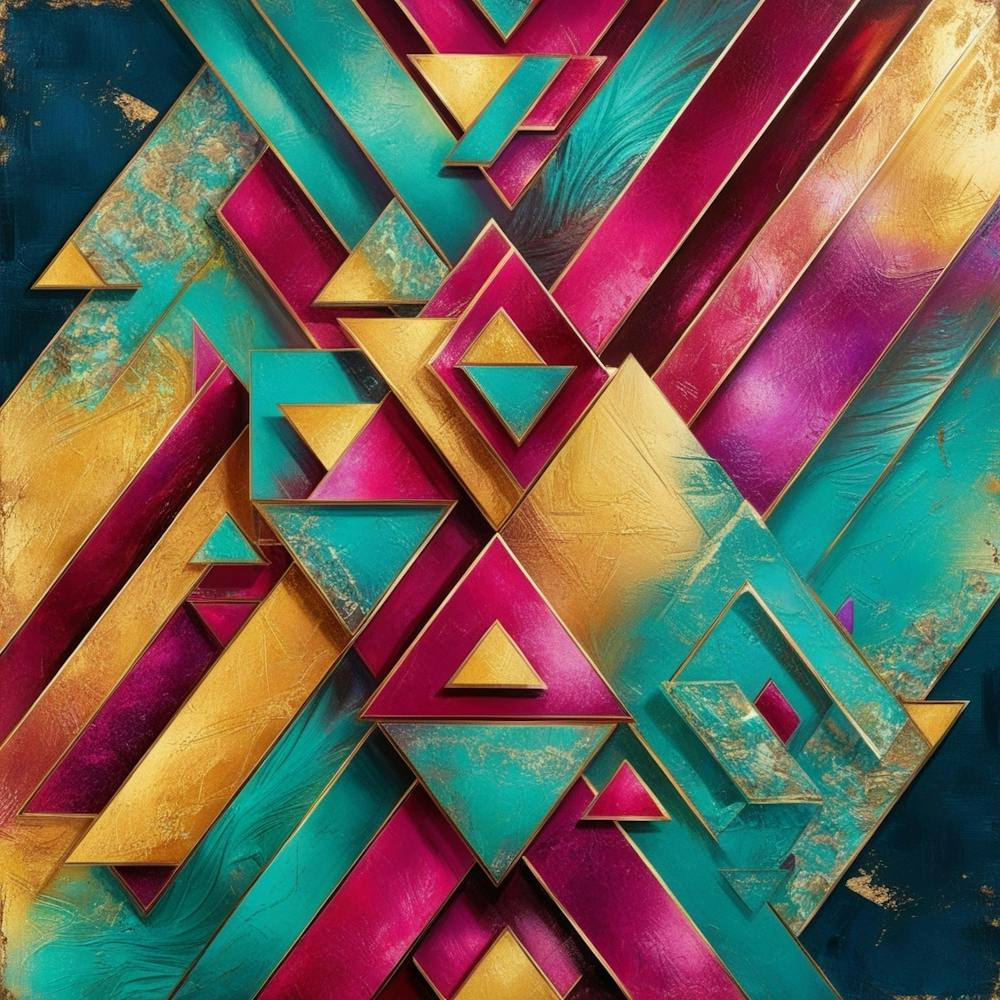 Abstract Geometric Pattern art painting