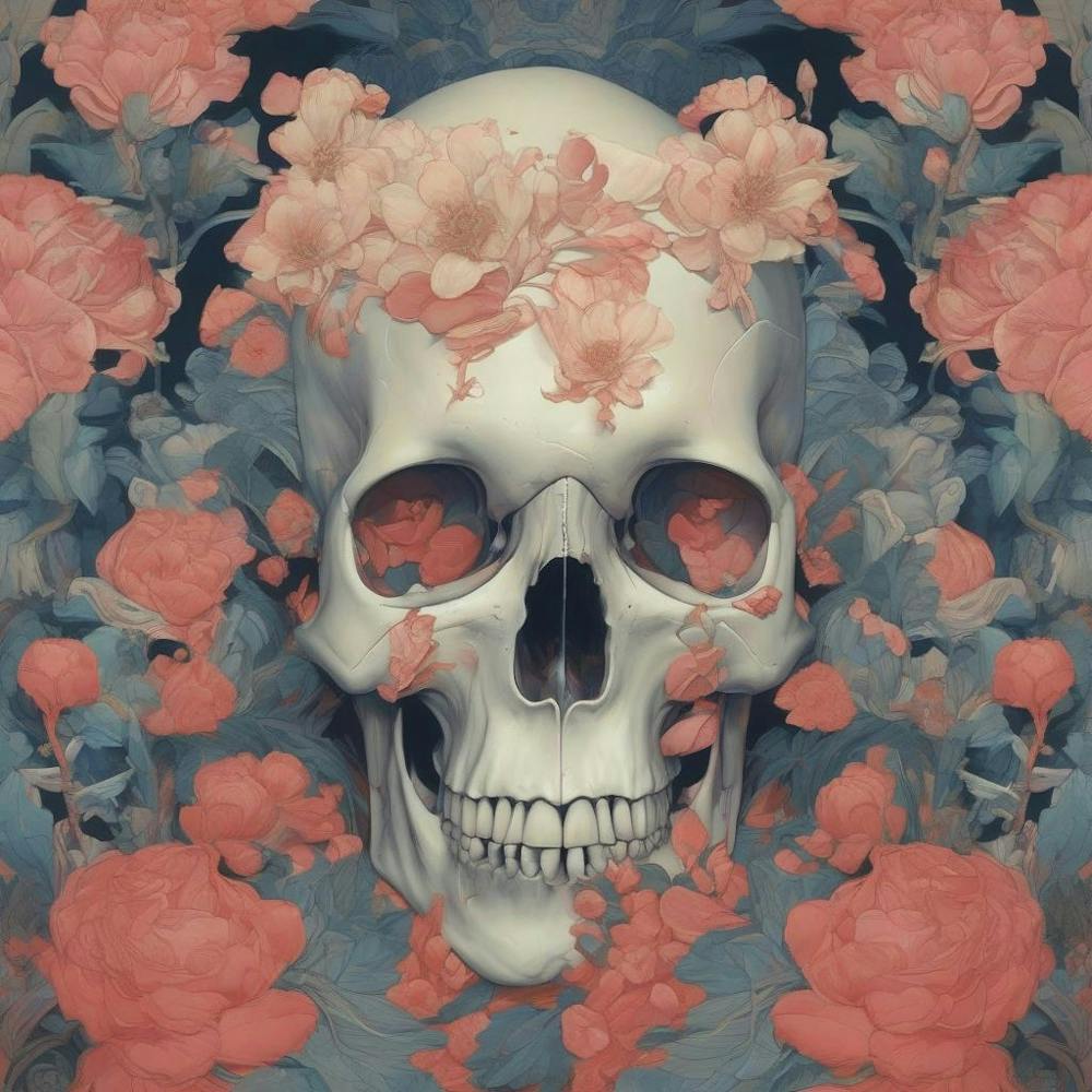 Skull With Roses