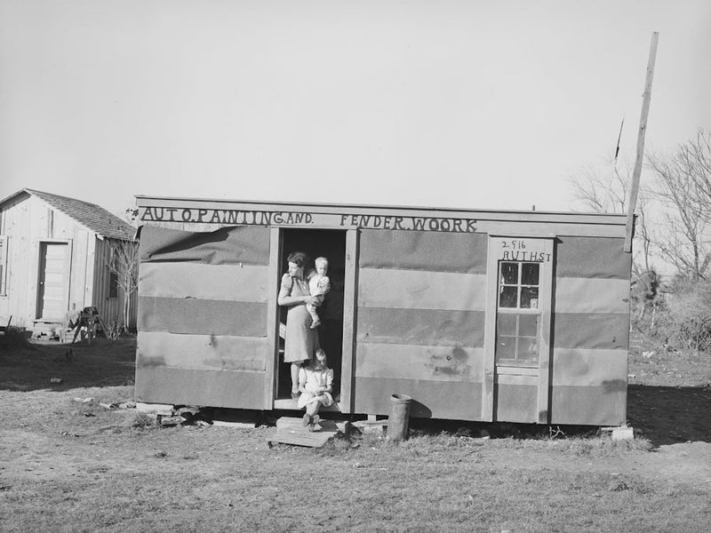 Exterior Of House Of Workman Family, Corpus Christi, Texas By Russell Lee