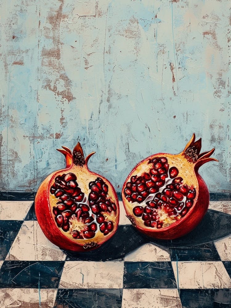 Pomegranate Checkered Blue  4