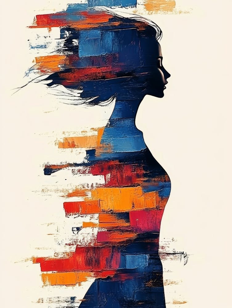 Abstract Colorful Of Woman