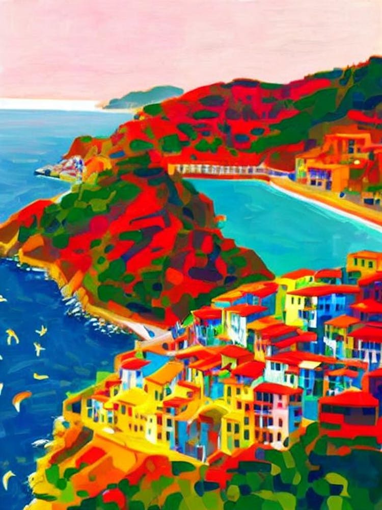 Cinque Terre National Park Italy Abstract Colourful
