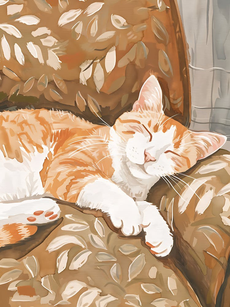 Cat Sleeping On Couch 6